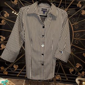 NEW! Striped Westbound Size 12 Fitted Button Down